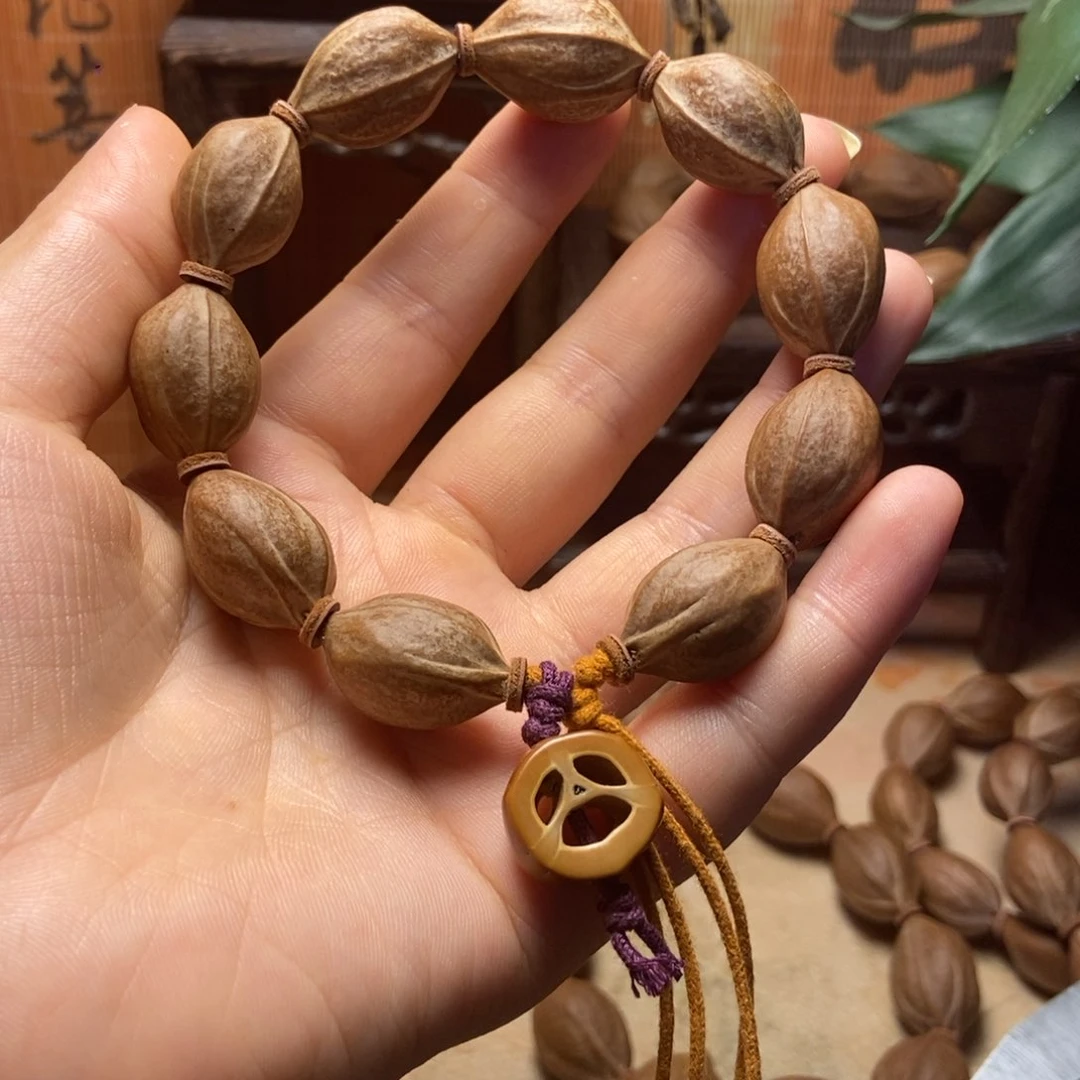 L***运橄榄核手串/手链1624梅林铁核