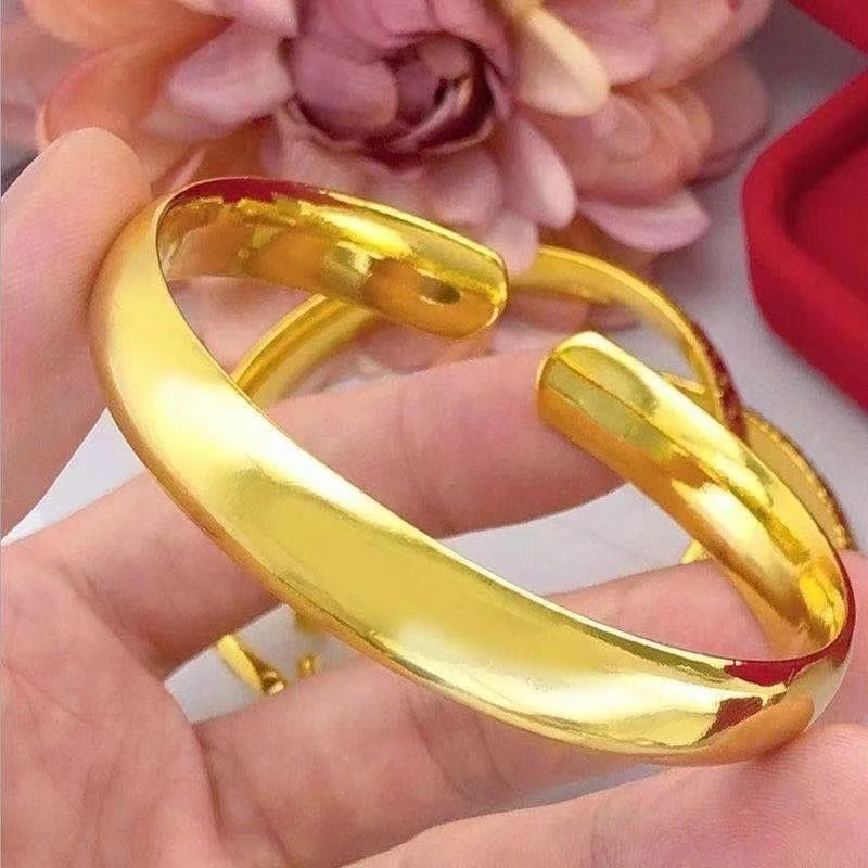 铜合金手镯 铜合金贵气光面手镯 时尚大气 高级百搭 （56021）