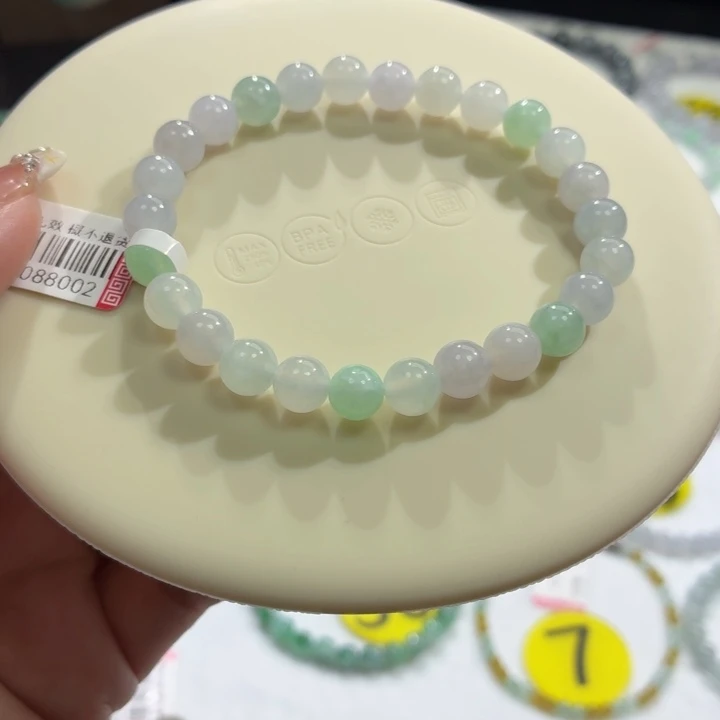 翡翠未镶嵌手链冰胶马卡龙卡7.3