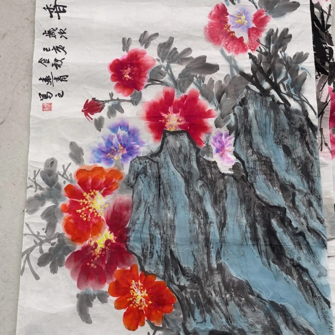 国画倪玉老师绘画