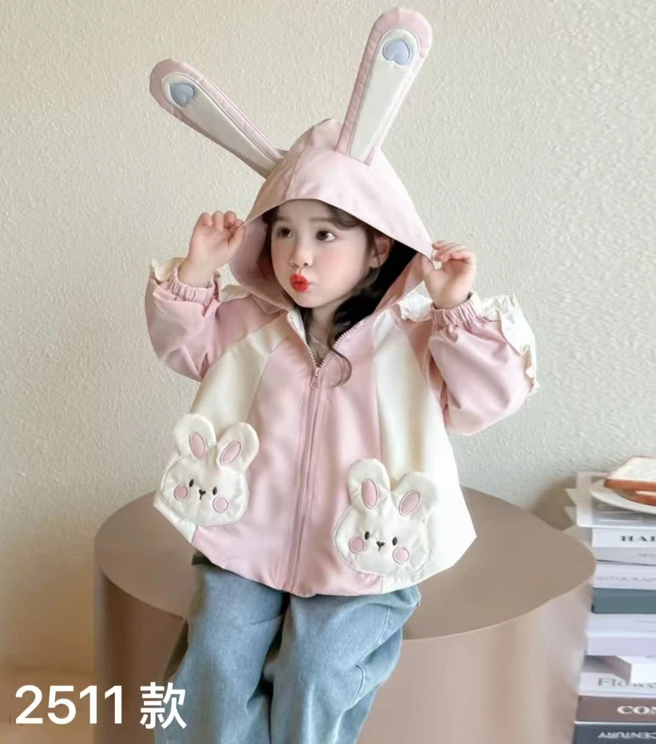女小童卡通外套春装款新款女宝宝洋气女宝宝外套韩版时尚女童外套