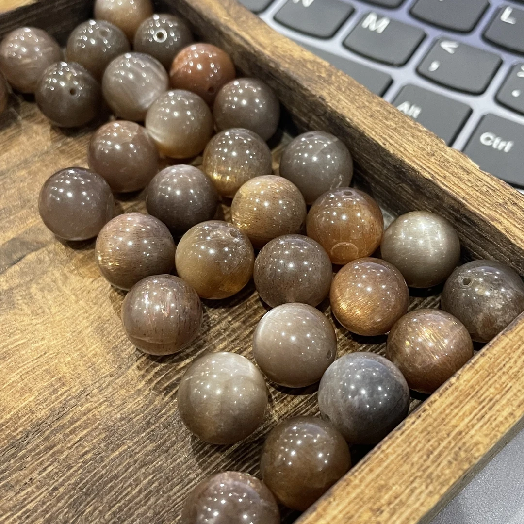 黑金骨干猫眼拉长石12mm带纹多样性发其一 KT25102846