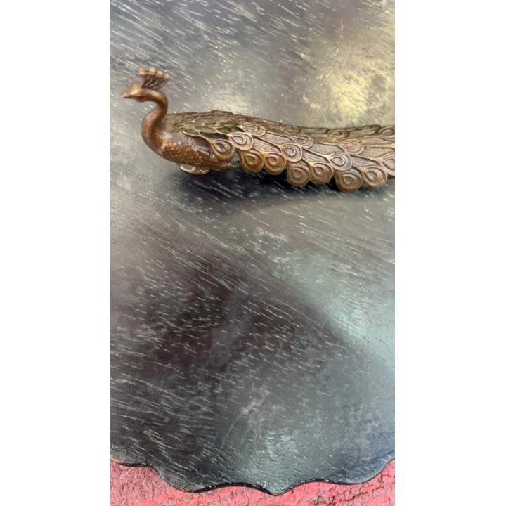 【孤品捡漏】铜孔雀摆件