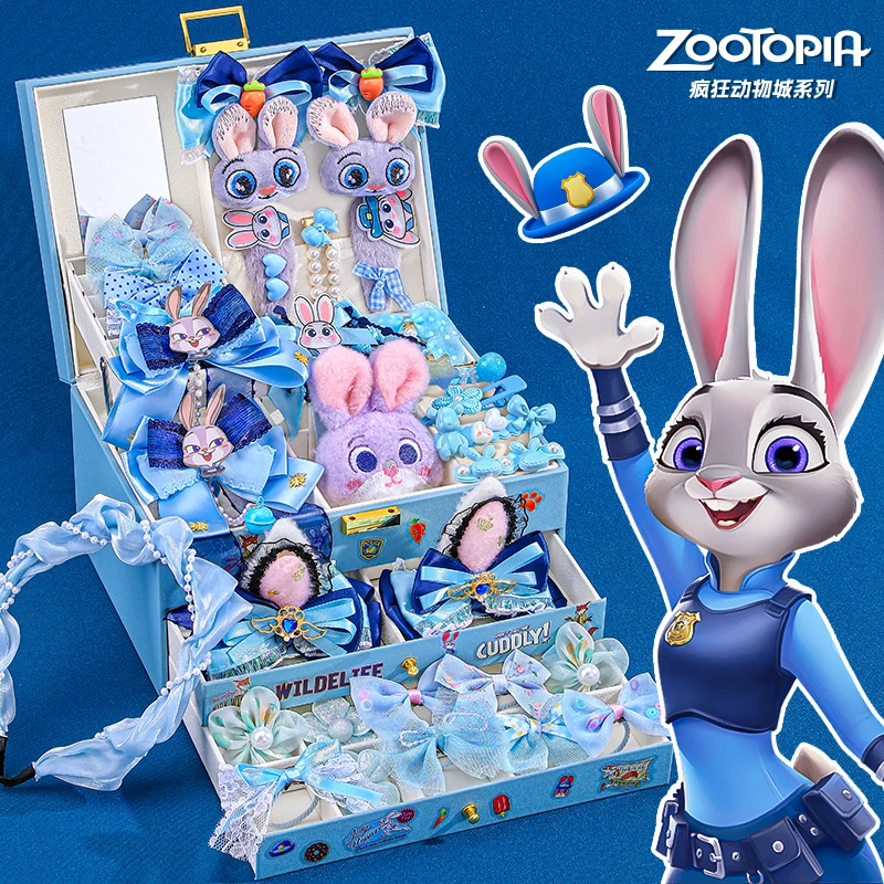 兔子警官头饰礼盒发饰首饰套装发夹公主小女孩生日六一儿童节礼物