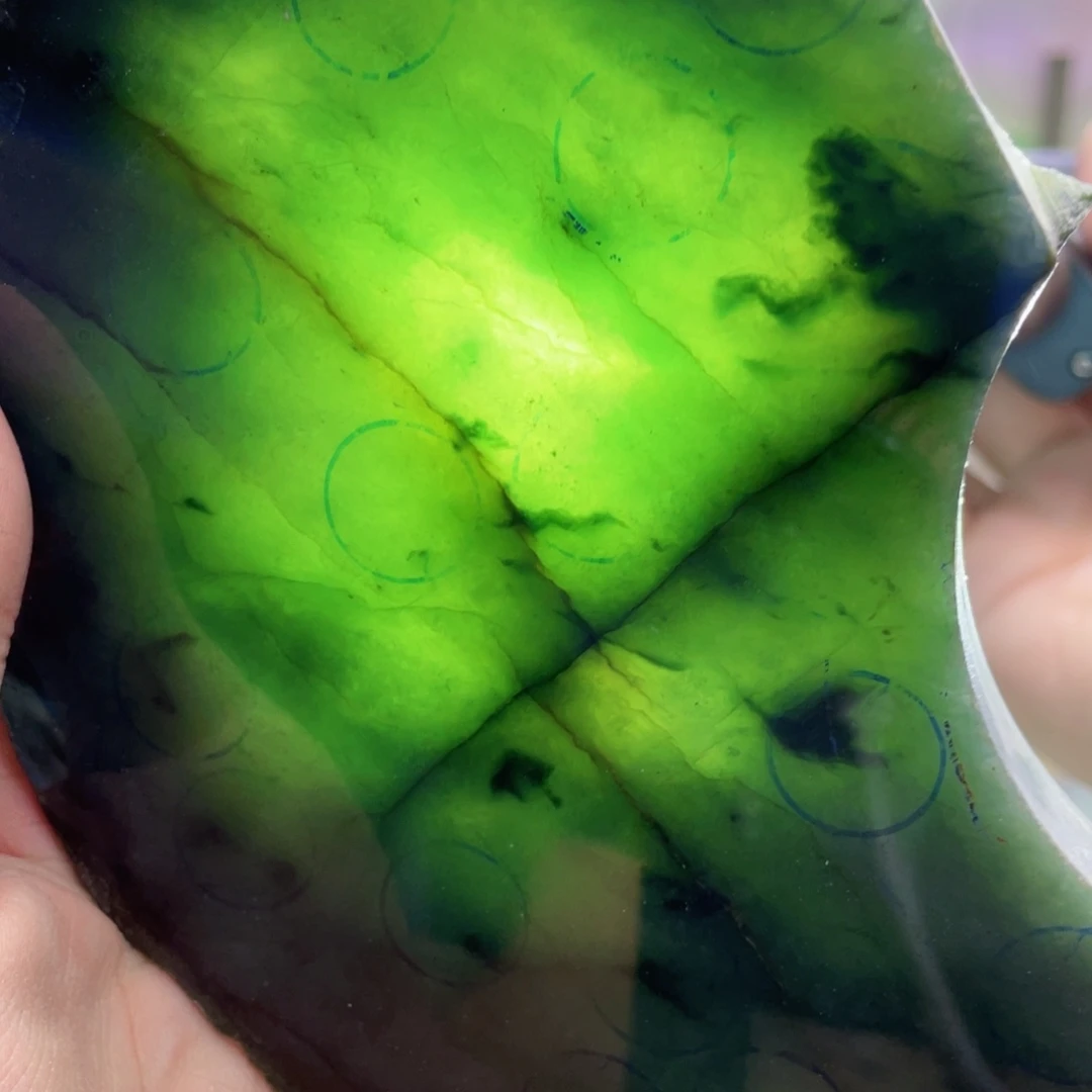 翡翠未镶嵌挂件K缅甸天然翡翠片料