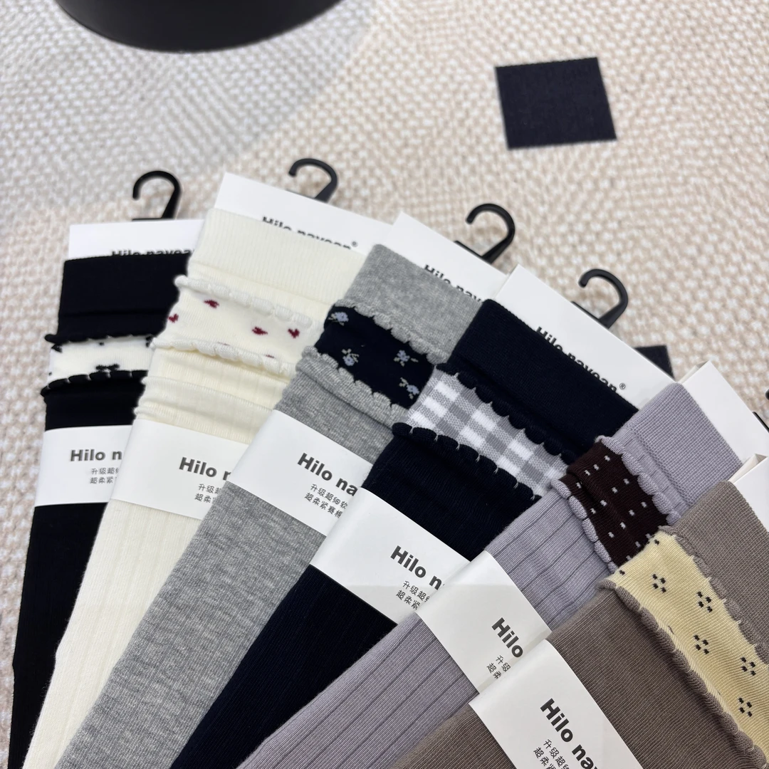 (挑选半小时）四季款棉袜堆堆袜无骨微压中筒