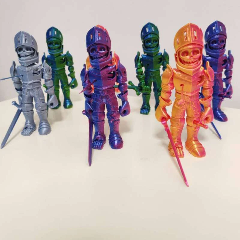 NM--3D打印立体骷髅士兵带全套兵器模型--11cm（不挑颜色）