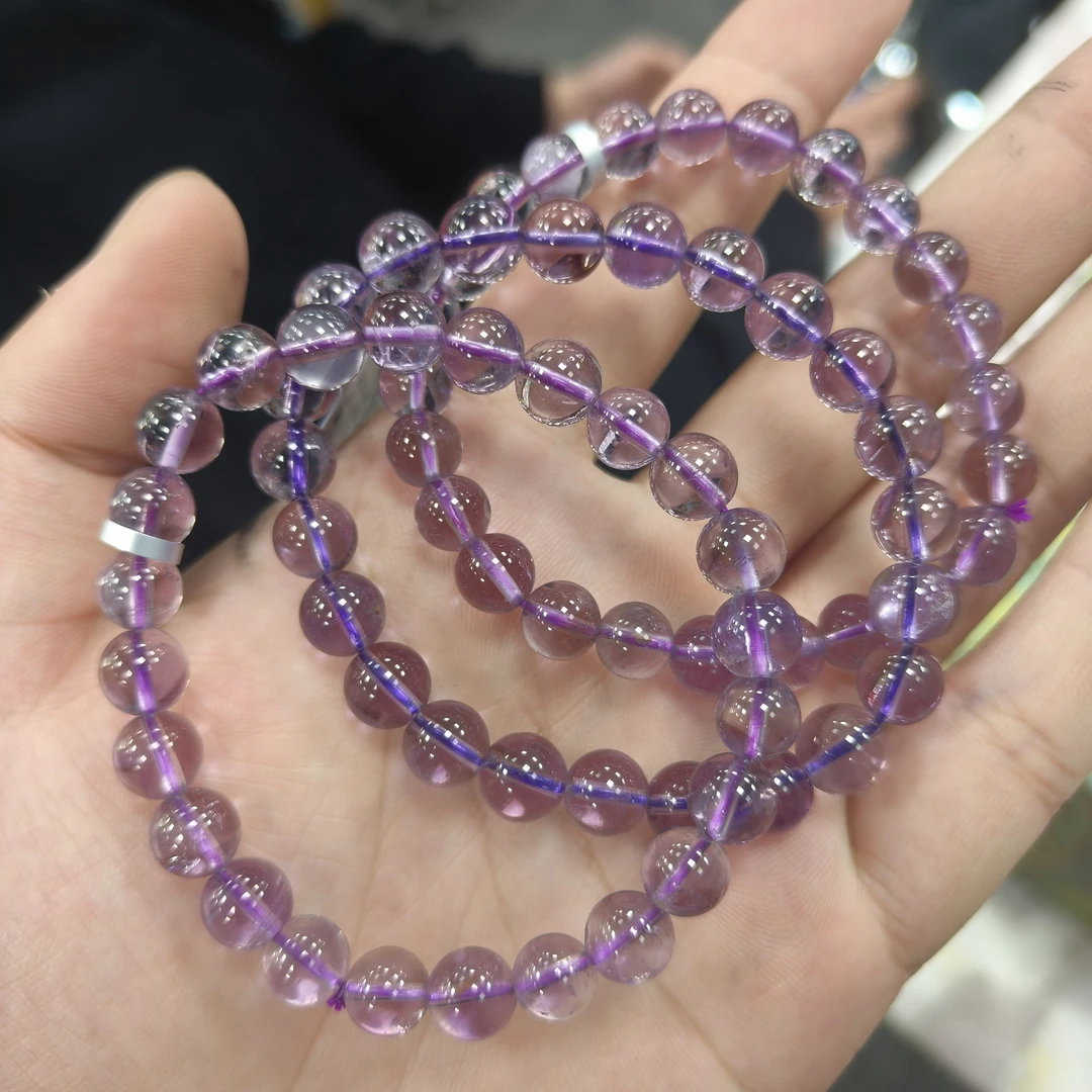 【书记甄选】天然紫水晶单圈手链 多样性发一件 约8mm 6327CK