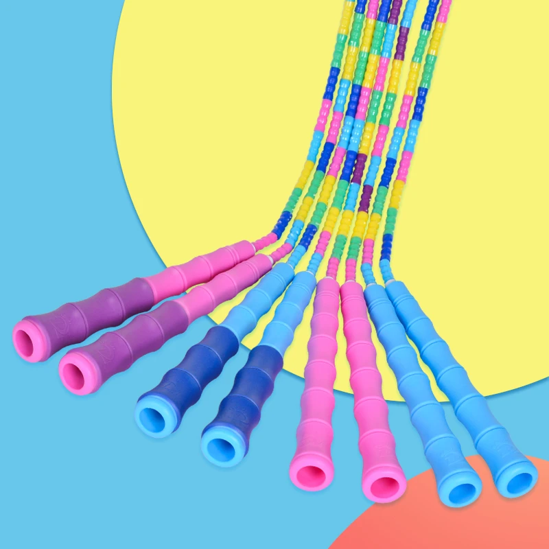 德育龙体育跳绳儿童幼儿园竹节绳中小学生初学者专用体育专业绳子