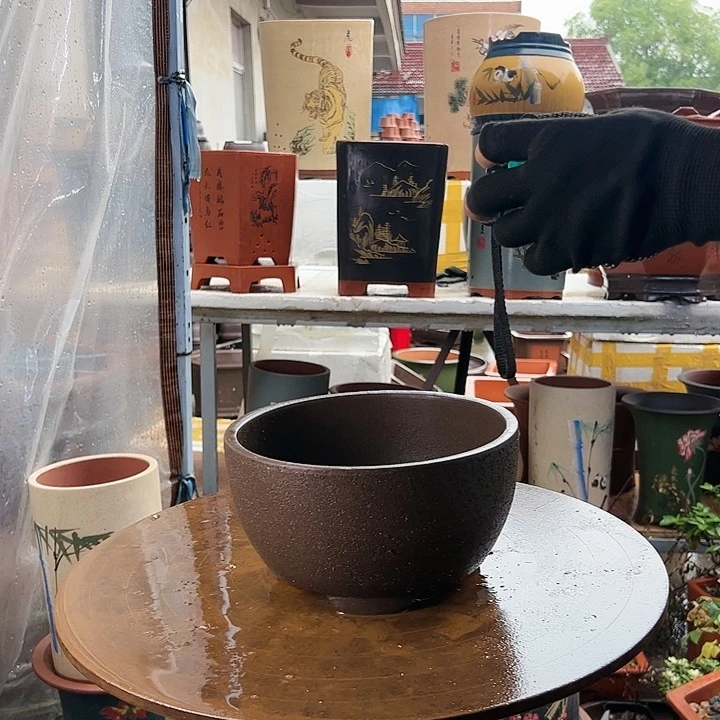 宜兴紫砂花盆A355花盆