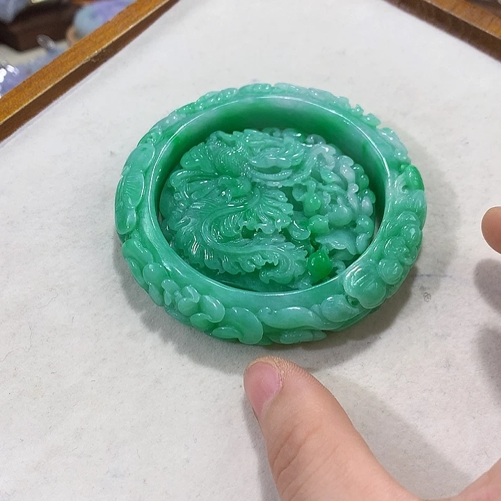 翡翠未镶嵌手镯翡翠手镯56.5