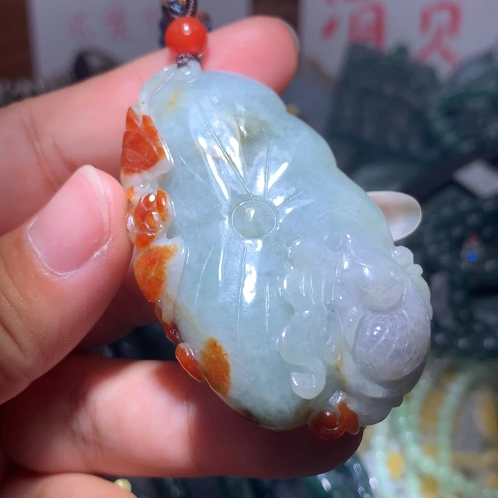 翡翠颈饰未镶嵌保真天然A货翡翠