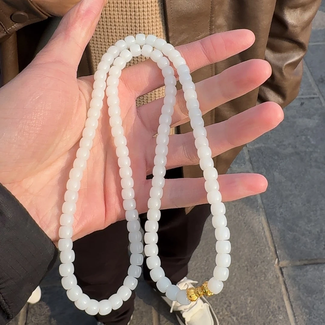 和田玉项链未镶嵌226小杨卡7左右尺寸俄料