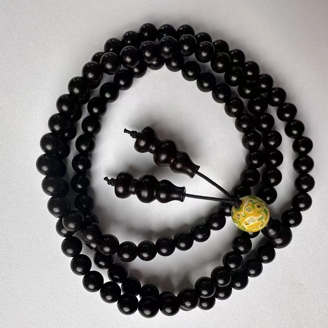 lot030-印度小叶紫檀满金星--0.6*108颗