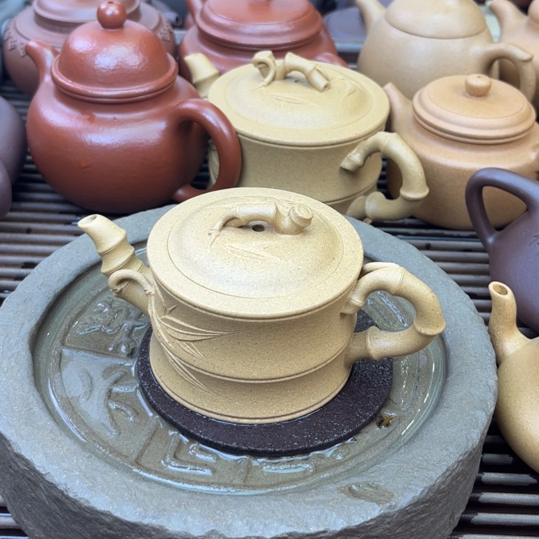 紫砂茶壶真*黄金段 竹段+潘壶