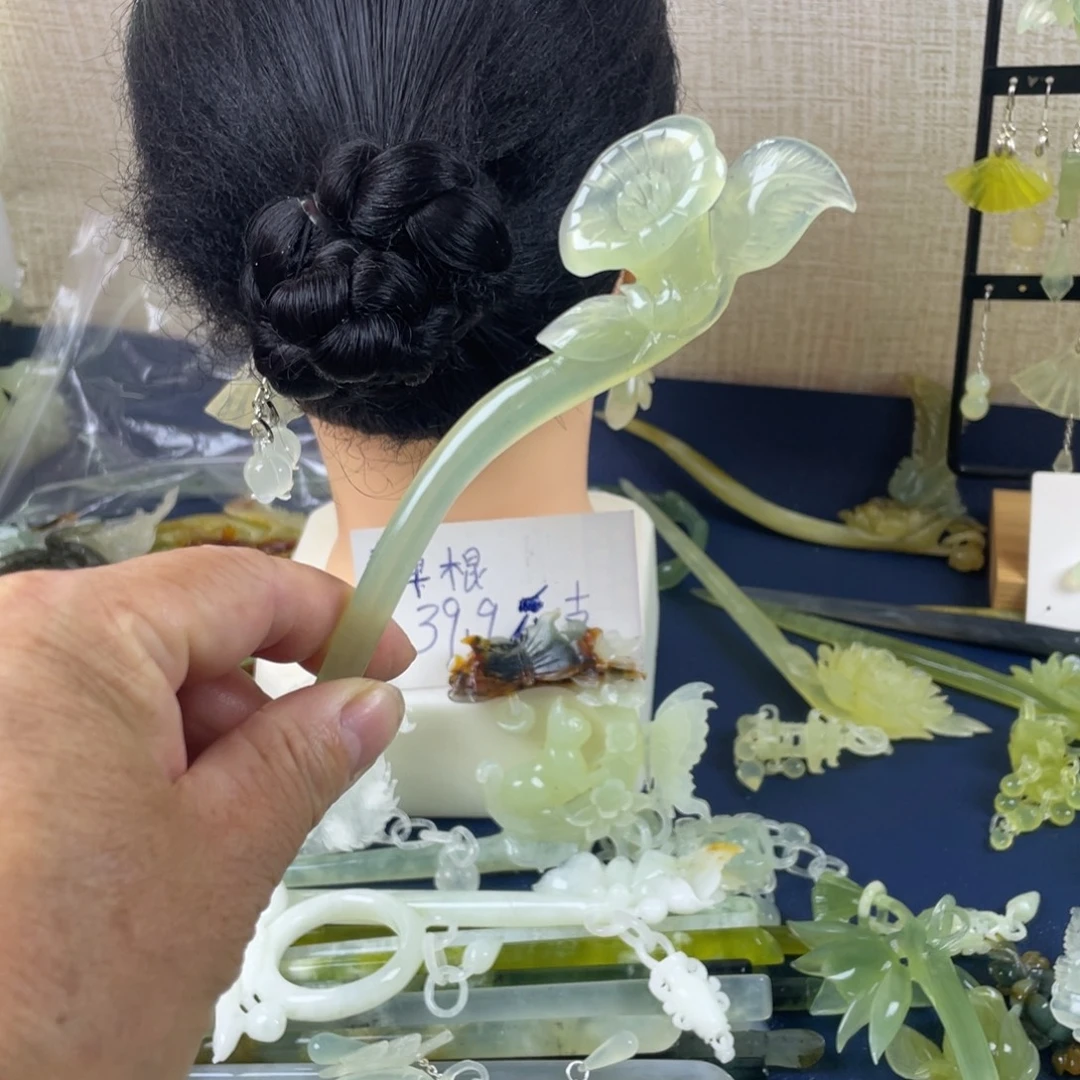 未镶嵌蛇纹石玉发饰