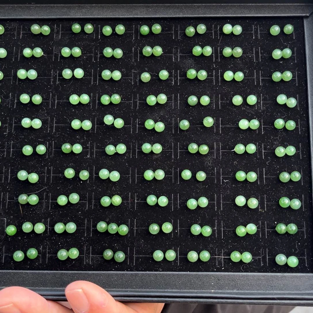 和田玉颈饰银S925镶嵌和田玉碧玉耳钉多样性发货（拍一发一）