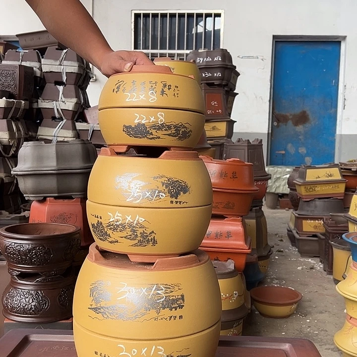 紫砂花盆紫砂花盆