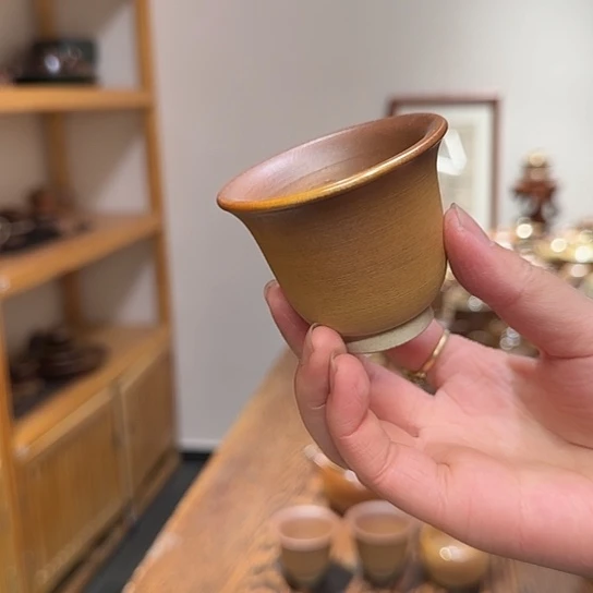 ?*浊景德镇柴烧铃铛杯福利