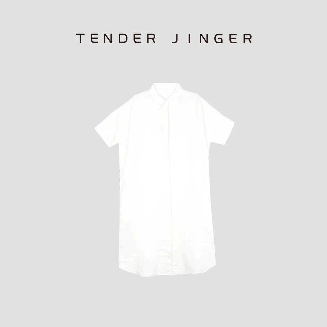 Tender Jinger廓形衬衫亚麻连衣裙T52YGG30973