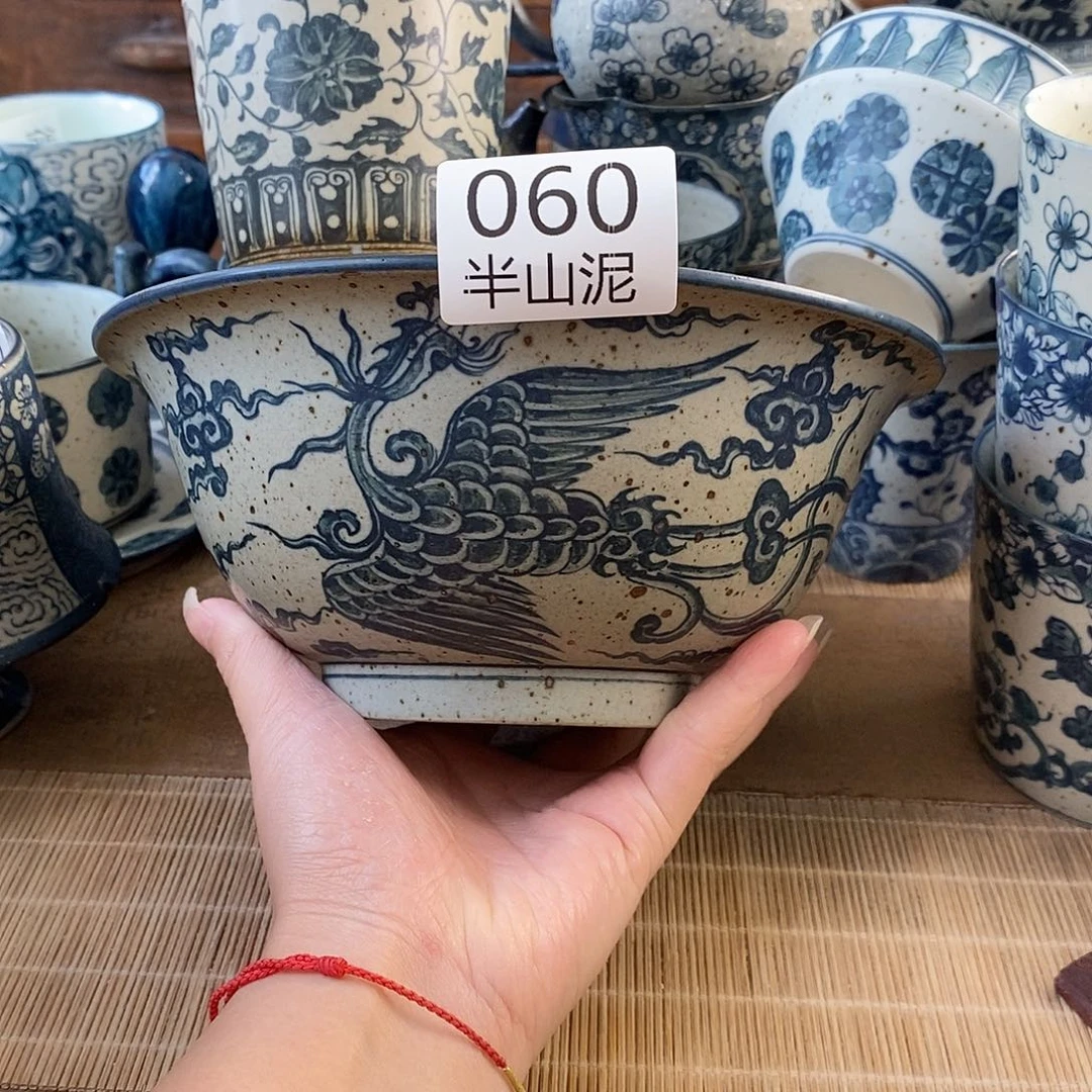 手工手绘青花高温陶瓷