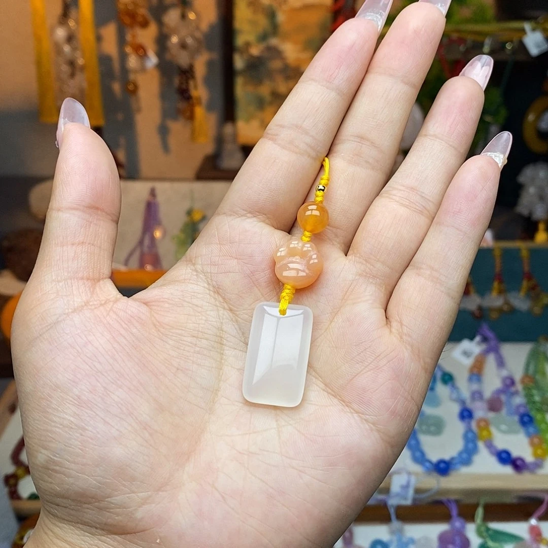 玛瑙/玉髓车挂未镶嵌挂件