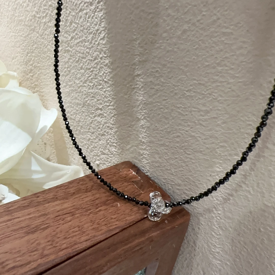 铜合金项链 东大门气质冰透珠珠项链X367