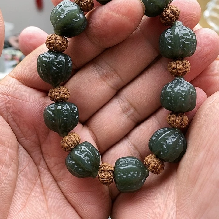 【闪购商品】未镶嵌手串和田玉核桃
