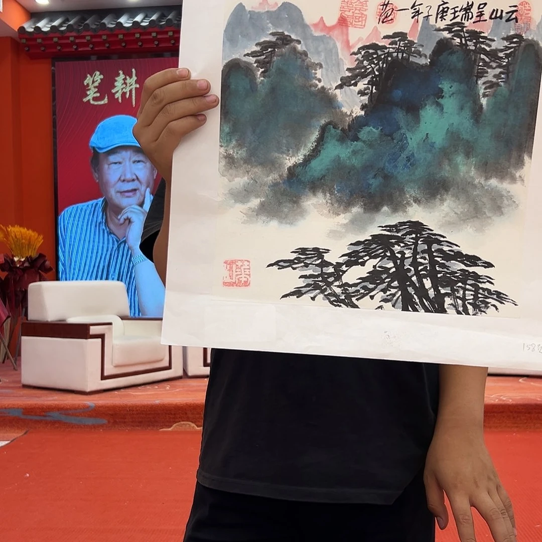 国画姜国华金袍原作