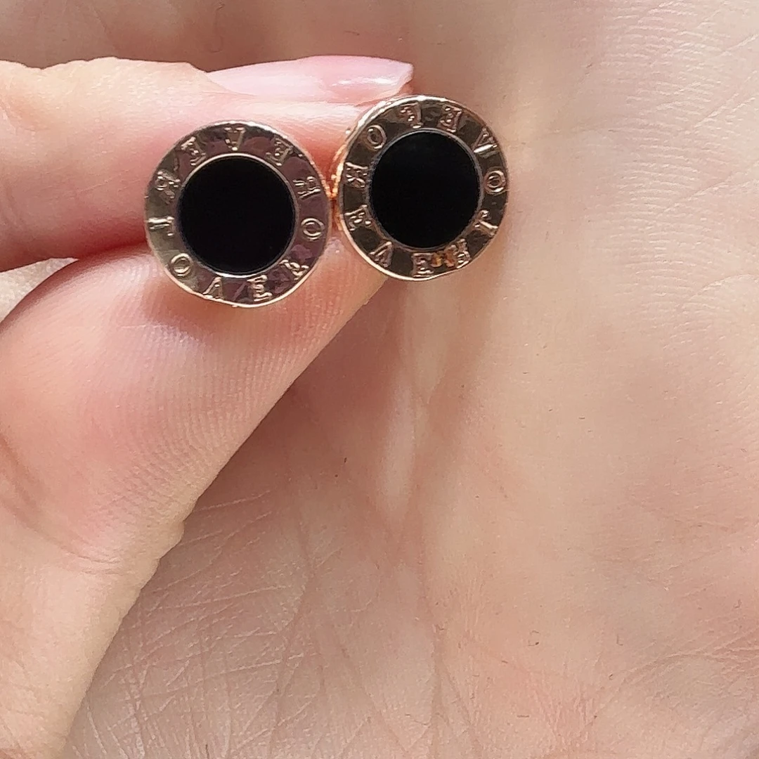 玛瑙/玉髓18K金镶嵌耳环耳环