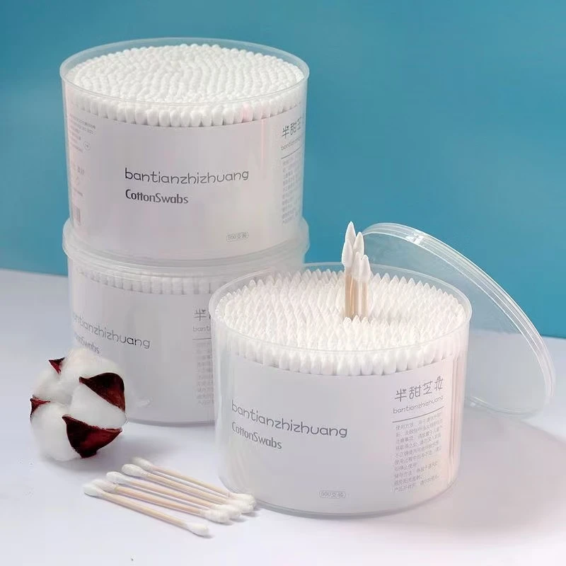(高档盒装)双头棉签一次性清洁化妆棉签棒挖耳朵尖头卸妆棉家用款