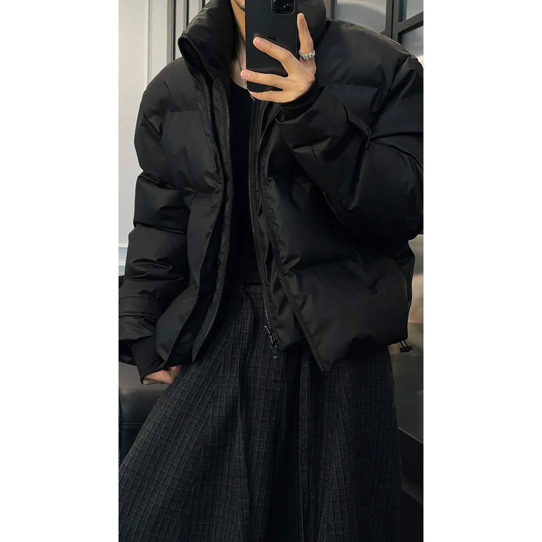 冬季新品高级感痞帅立领棉服男潮牌宽松百搭保暖棉衣外套
