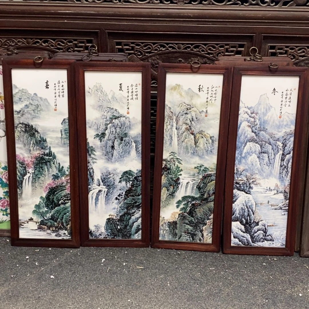 瓷片55*21*4 景德镇瓷板画柴窑烧制