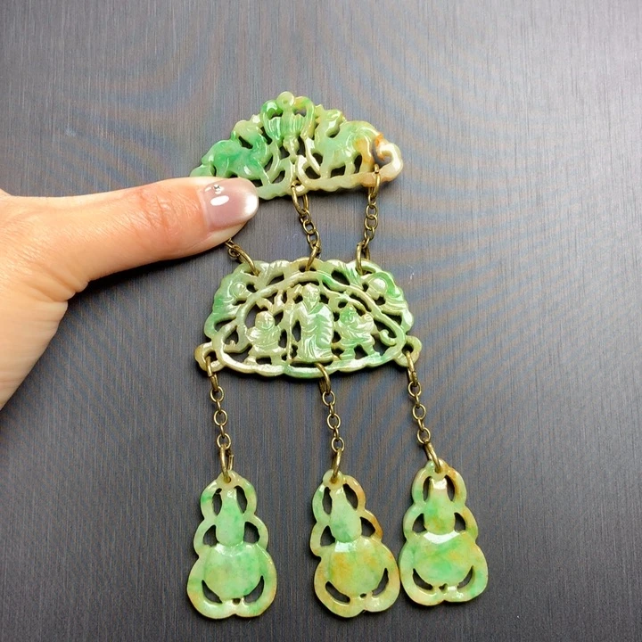 翡翠挂件未镶嵌荷*