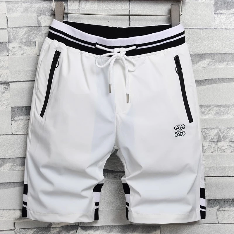 Cebrodz白色短裤男夏季薄款2025新款外穿速干冰丝男士运动休闲裤