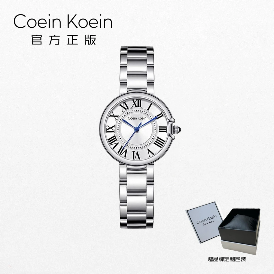 Coein Koein【官方正版】CK2998经典气球蓝针简约商务女士手腕表