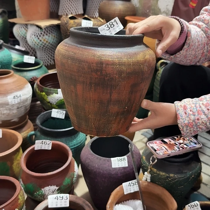 瑕疵金色坛子381高度20口径14