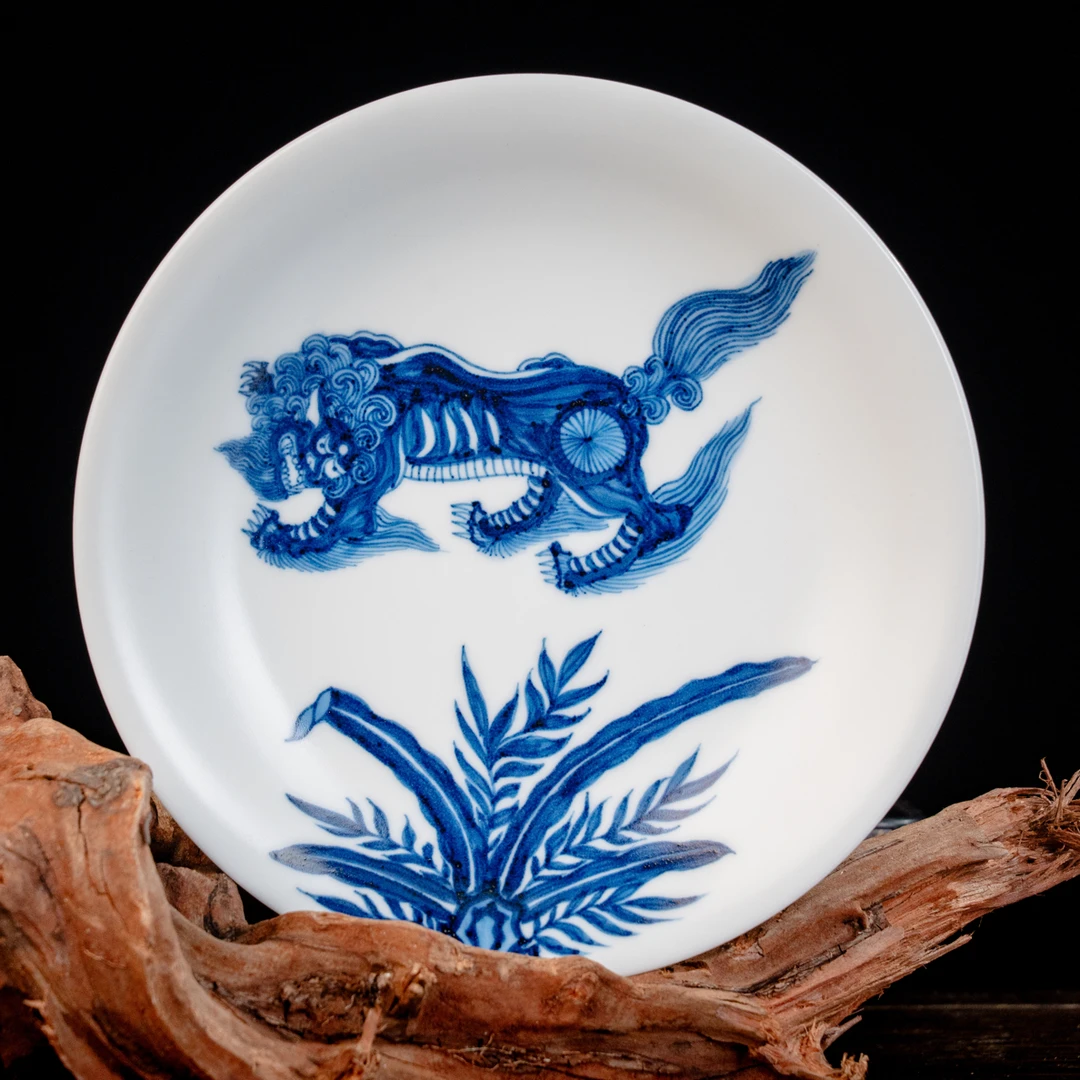 龙月斋狮子下山壶承