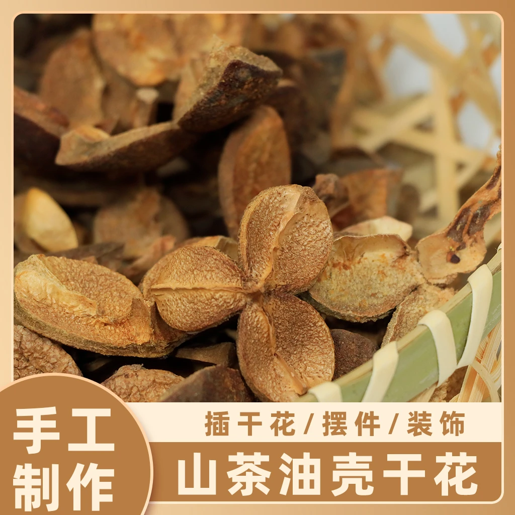 山茶油果壳干花摆件装饰创意手工原材原色花卉插花家居客厅桌面