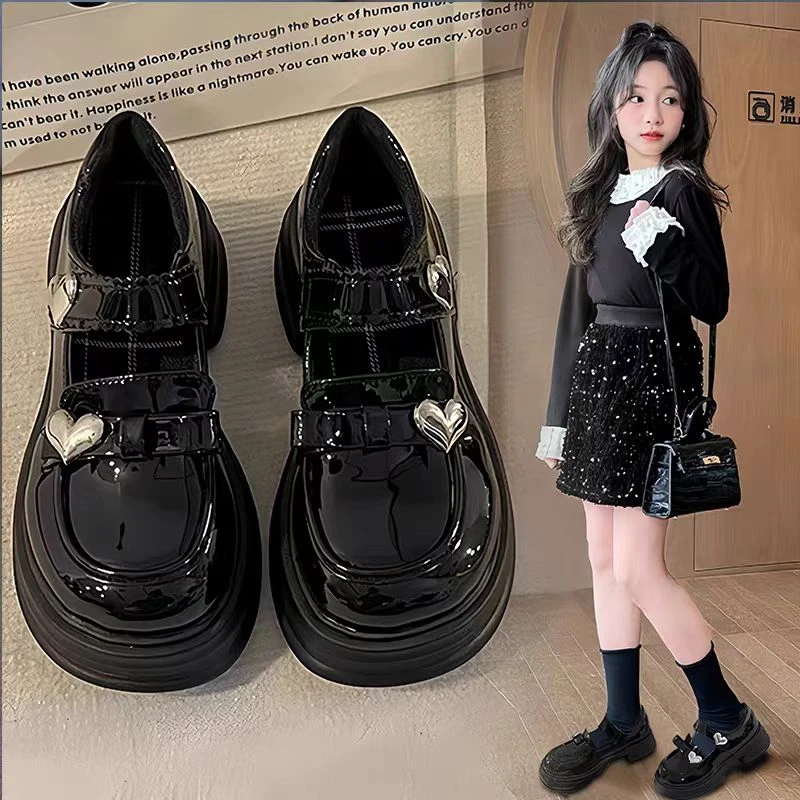 女童皮鞋春秋新款2025百搭女童软底小皮鞋中大童公主鞋儿童鞋子
