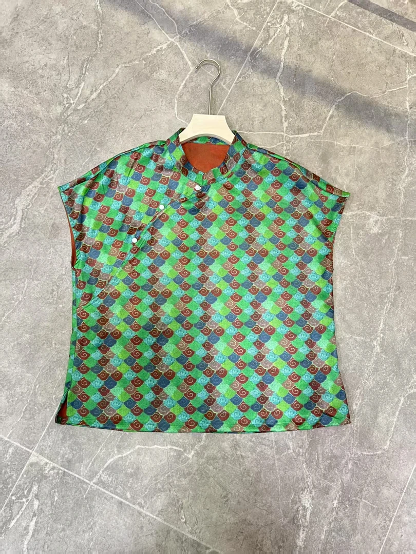 夏季新款马甲女时尚显瘦坎肩百搭遮肚新中式洋气提花段网红