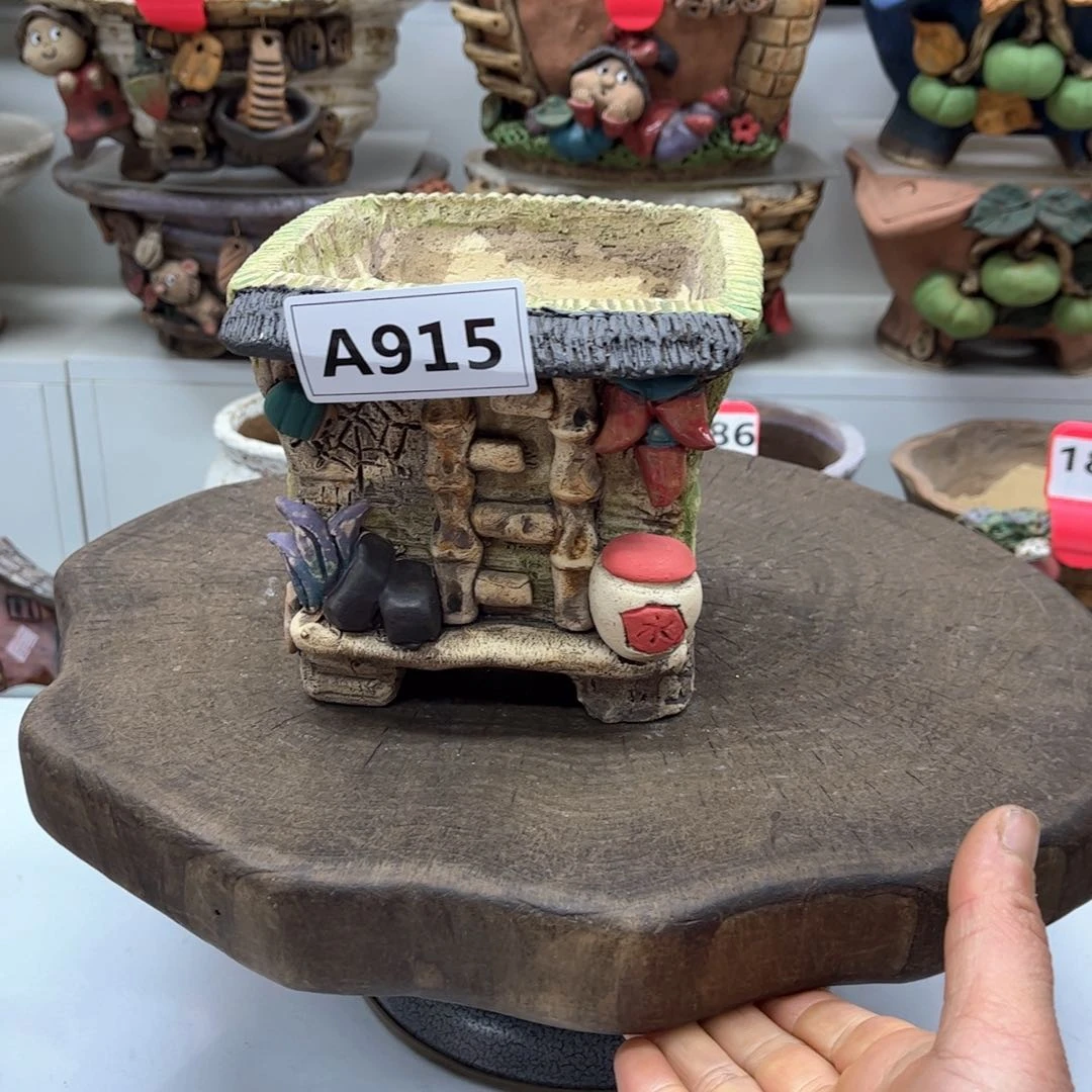 红陶花盆915粗陶