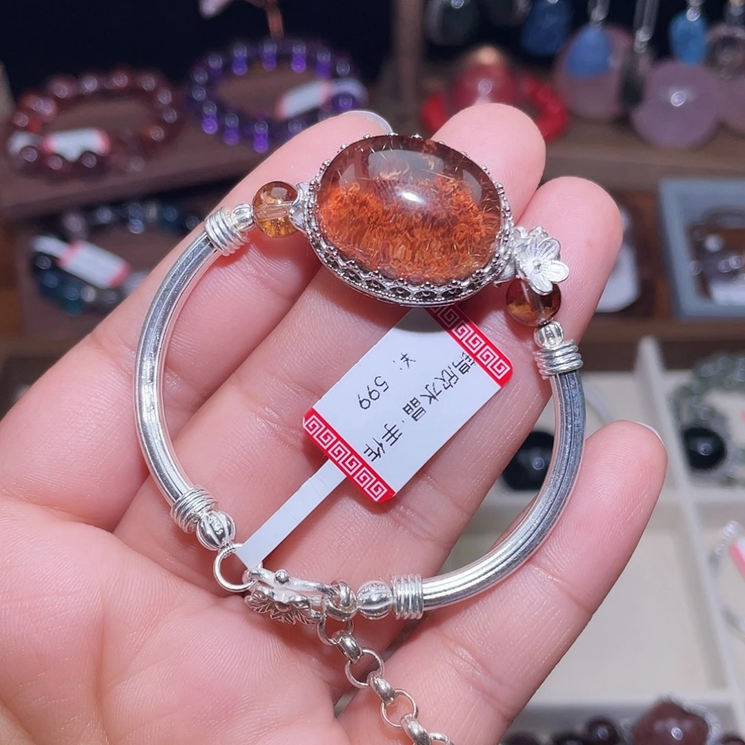 水晶手串银S925镶嵌s****冲479原创设计