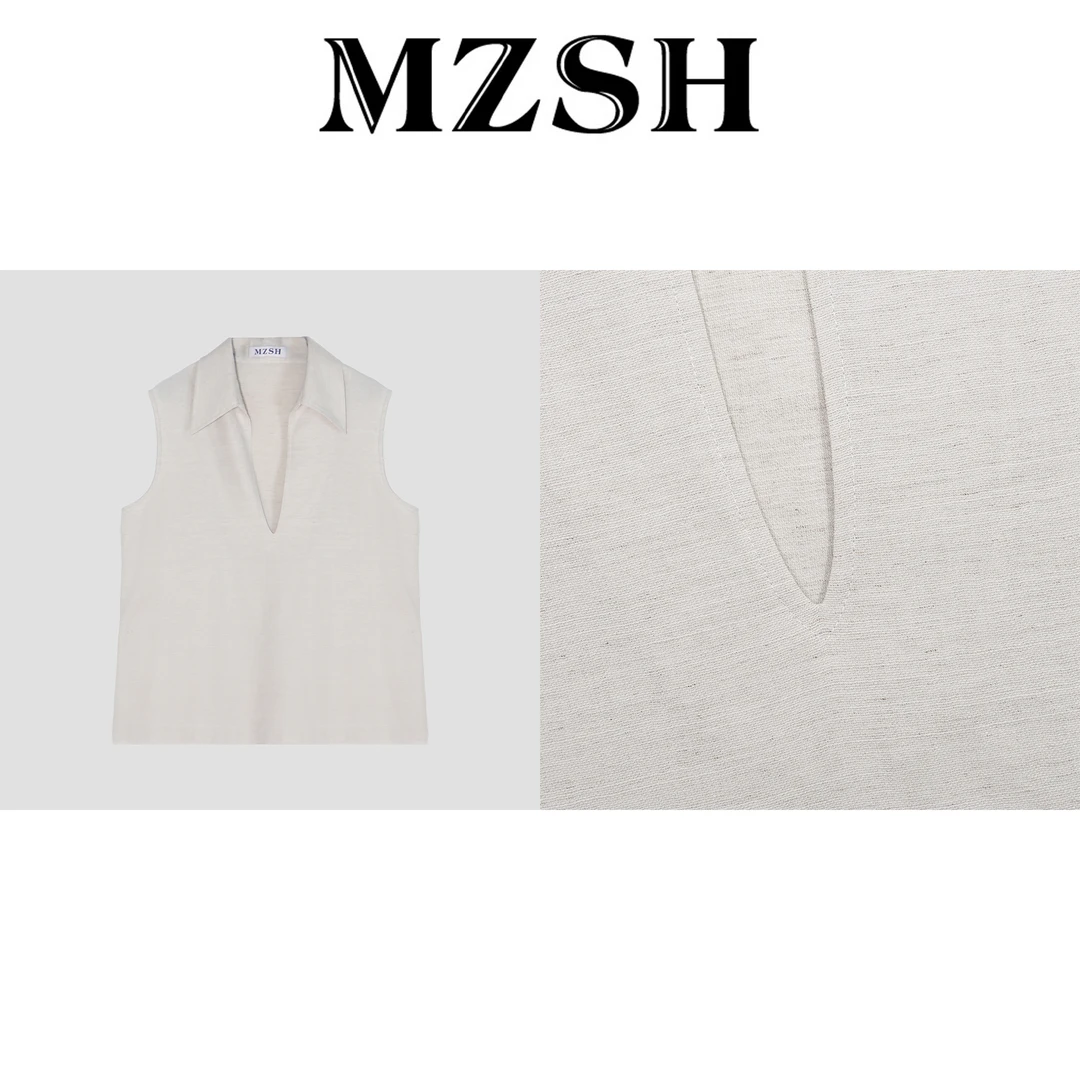 【MZSH】时尚休闲简约翻领无袖马甲DLMZSH222