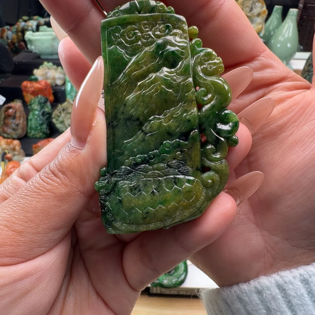未镶嵌挂件翡翠天然缅甸