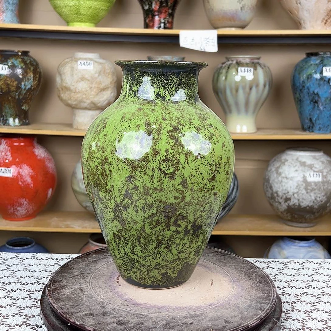 陶瓷321花瓶摆件创意的