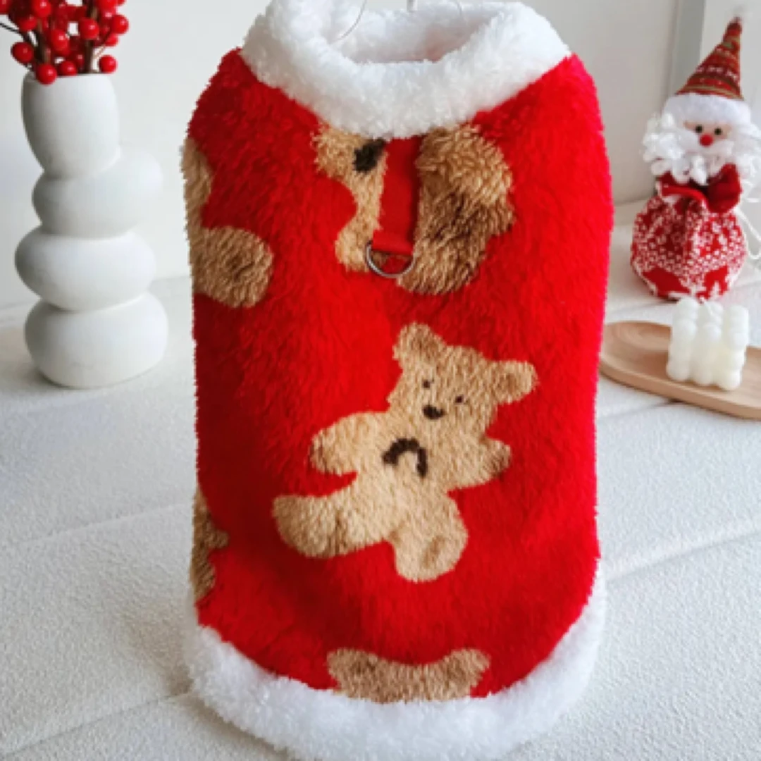 秋冬款宠物猫咪狗狗新年衣服泰迪比熊博美柯基金毛小中大型犬绒衣