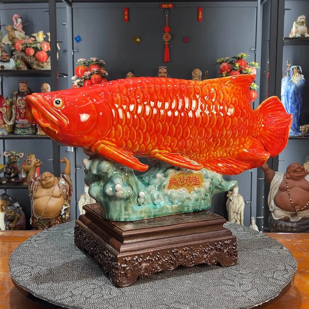 陶特大金龙鱼石湾陶艺