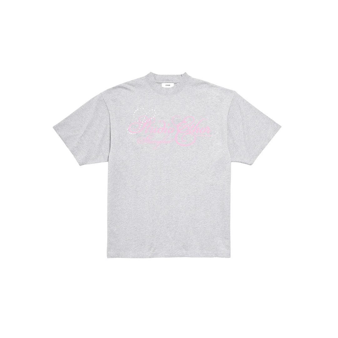ETHOR设计师品牌 艺术字体烫钻T恤休闲时尚 DSC买手店 DY5E09079