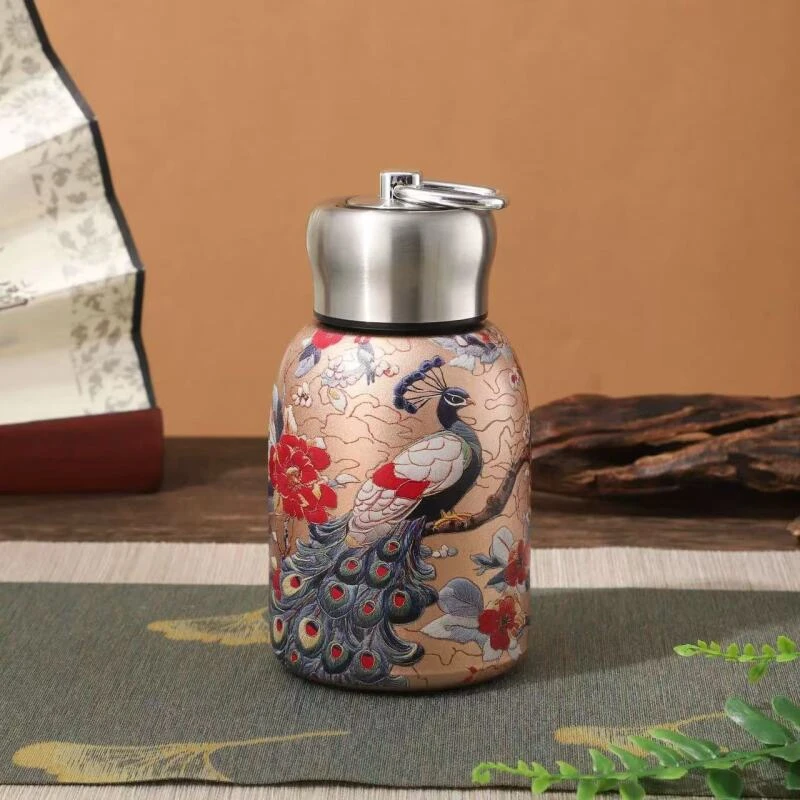 孔雀小胖丁保温杯N339